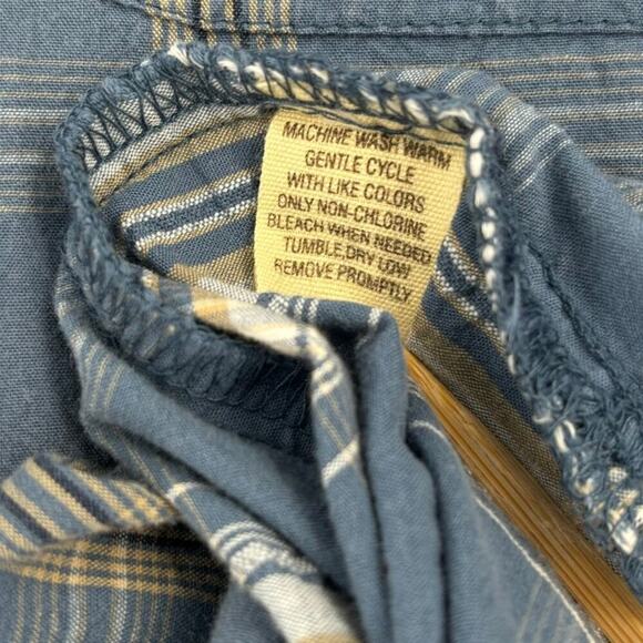 North Crest Classic Button Down Shirt Short Sleeve Cotton Blue Plaid Men's XXXLT - Picture 8 of 8